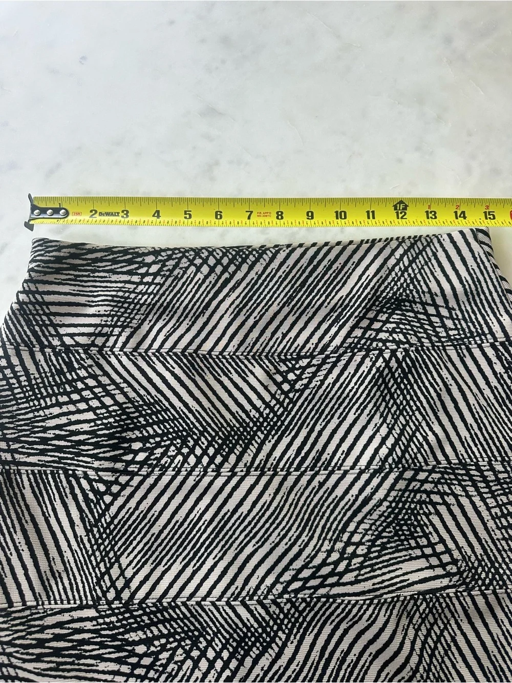 Alfani Black and White Patterned Midi Skirt - Picture 5 of 6